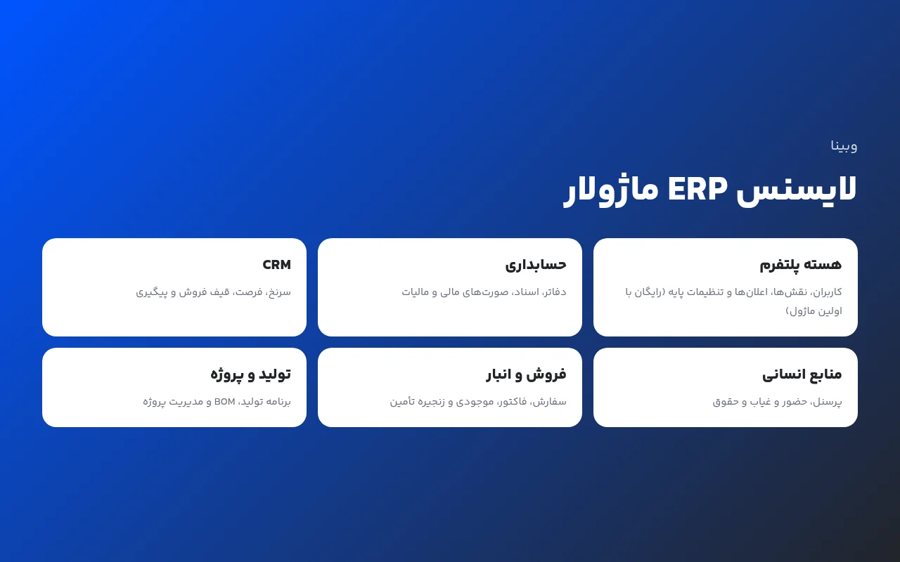لایسنس ERP ماژولار